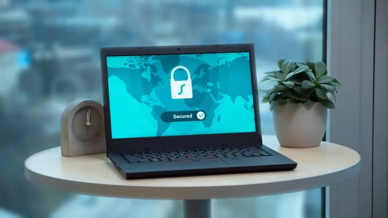 A security padlock icon representing SSL on a laptop screen