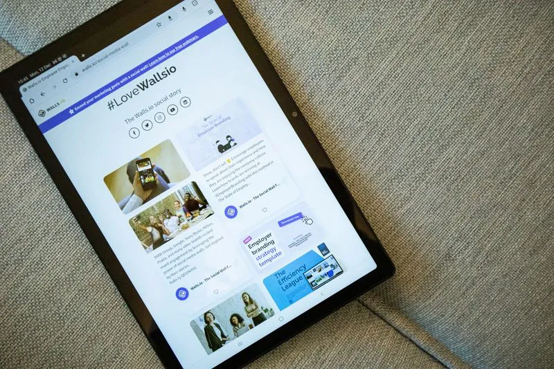 Digital marketing channels displayed on a laptop screen