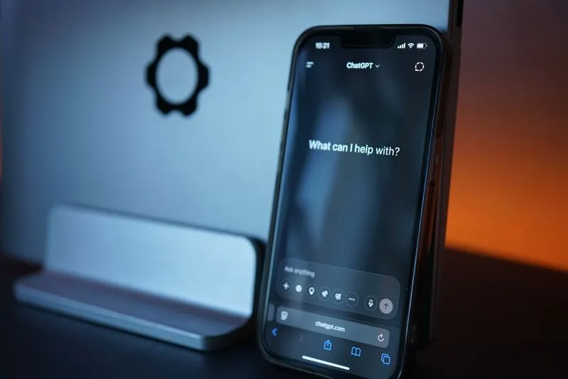 An AI chat assistant answering a question on a laptop screen