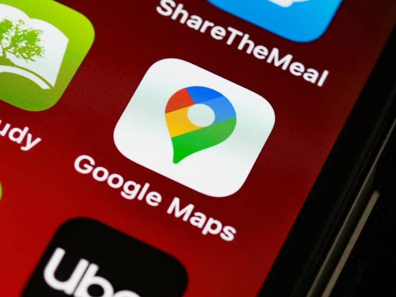 Google Maps business listing on a smartphone