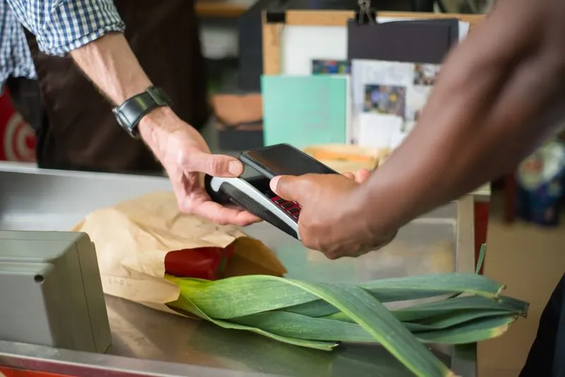 Making a sale on a phone