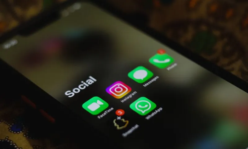 Social media apps open on a smartphone