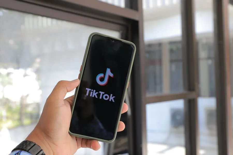 TikTok app open on a smartphone