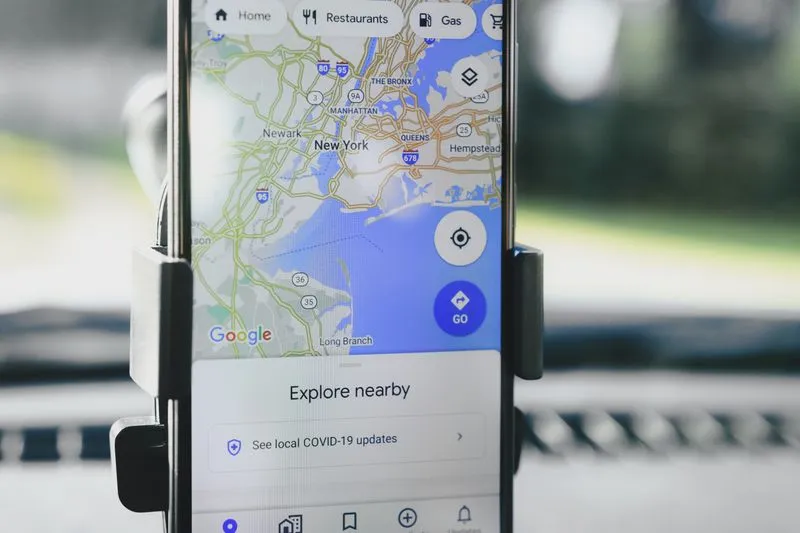 Google Maps business listing shown on a smartphone