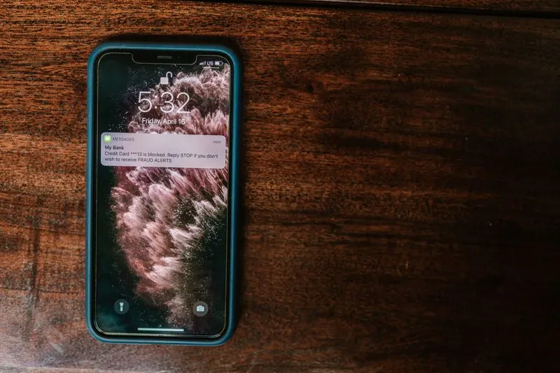 A blocked or warning alert on a phone screen